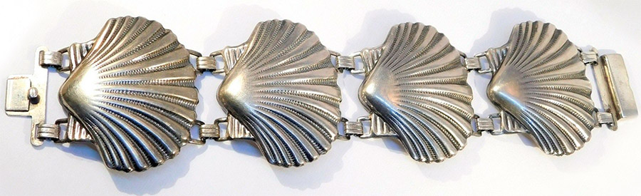Bracelet coquillage en argent