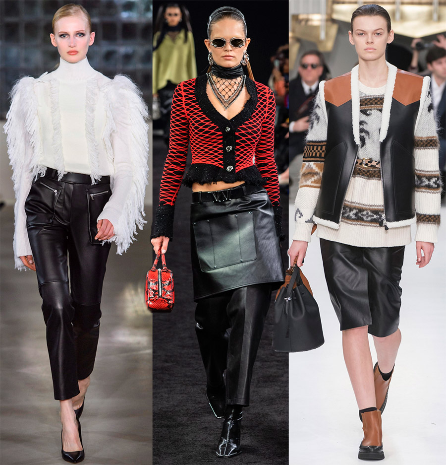 Vêtements en cuir pour femmes à la mode