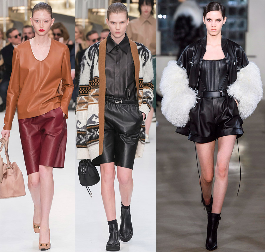 Vêtements en cuir pour femmes à la mode