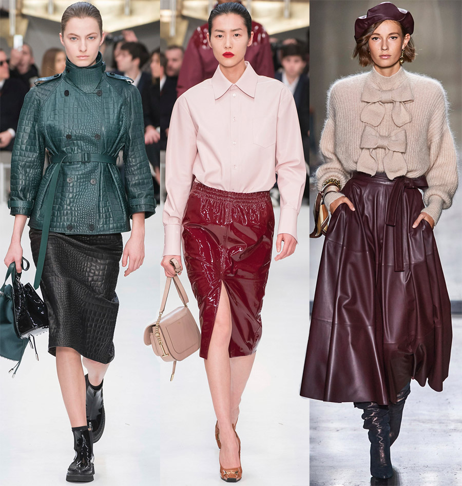 Vêtements en cuir pour femmes à la mode