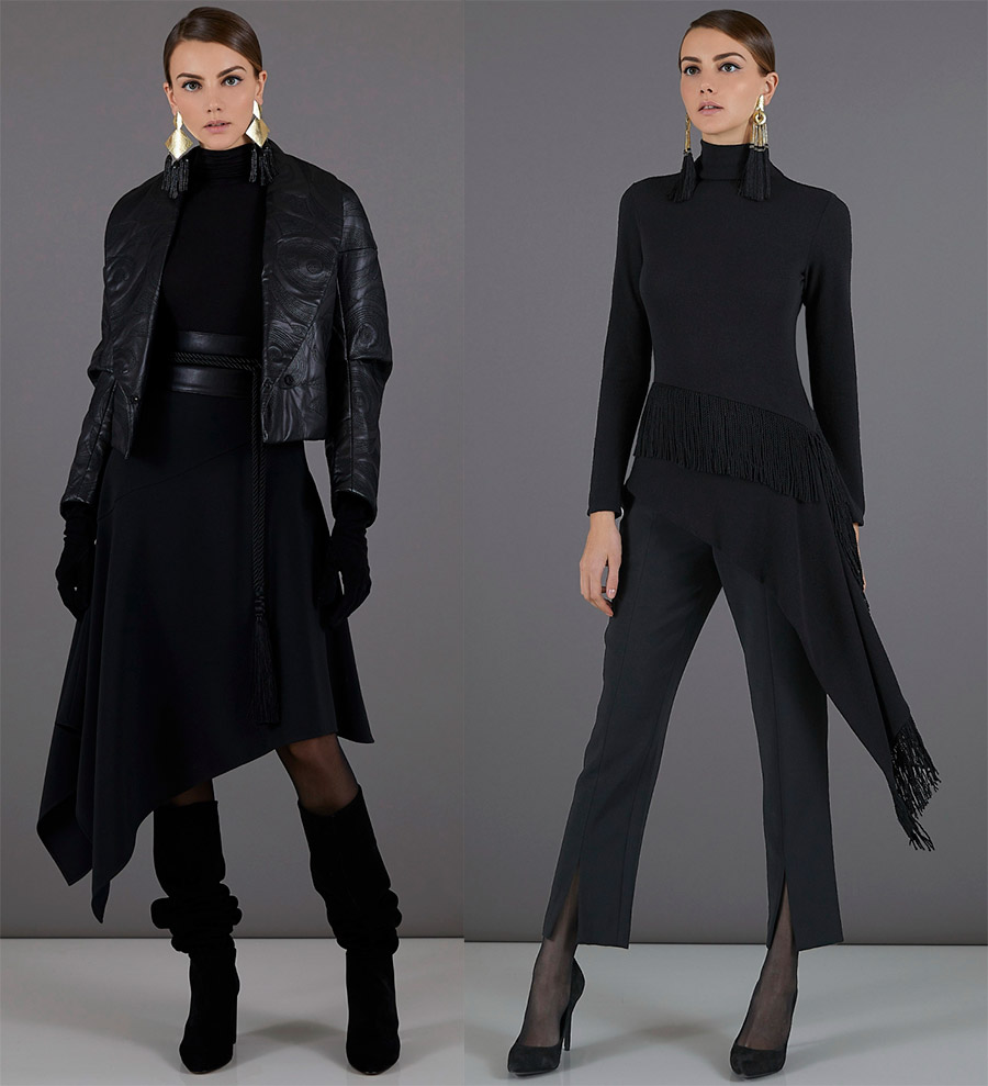 Le total look noir à la mode pour l'automne et l'hiver 2025-2026