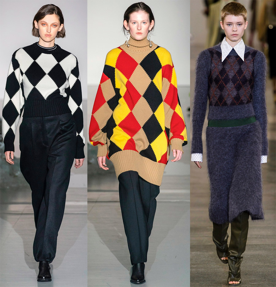 Imprimé Argyle dans la mode féminine