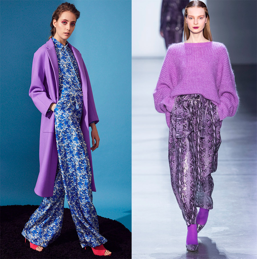 Nuances violettes dans les vêtements