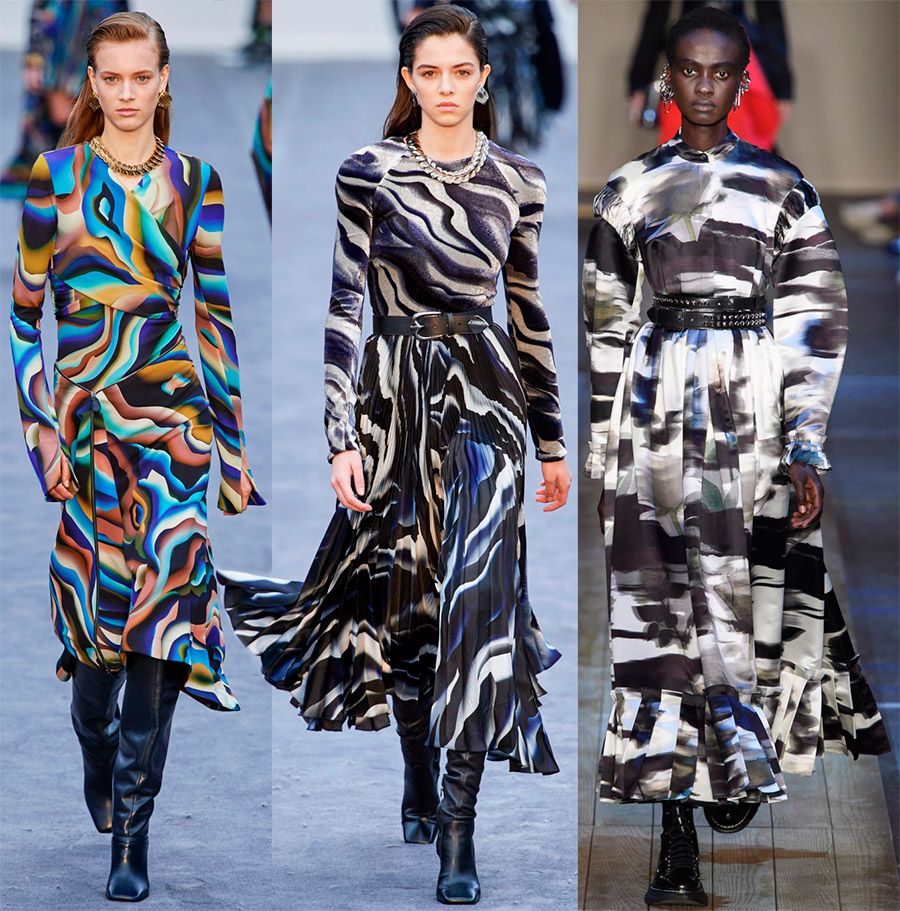 Impressions de mode sur les robes