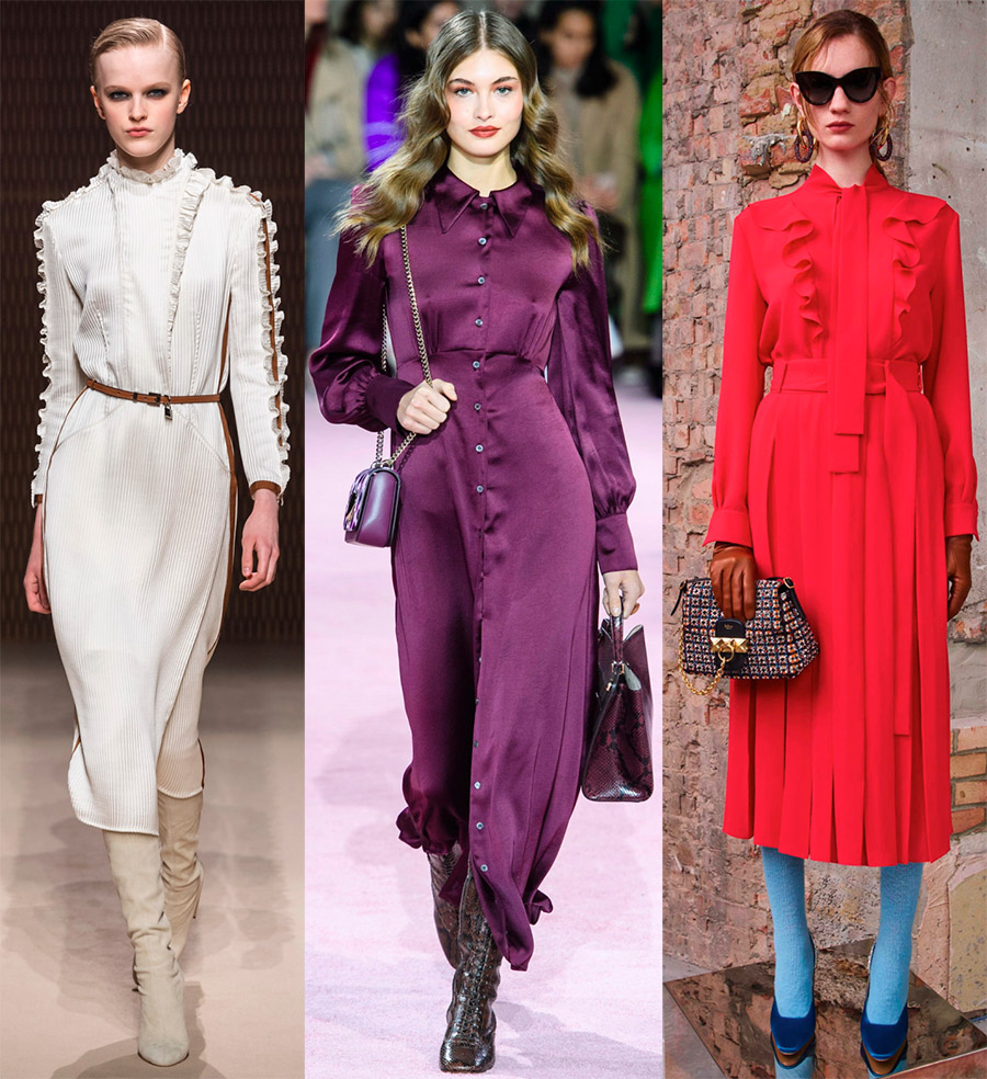 Robes fermées à la mode