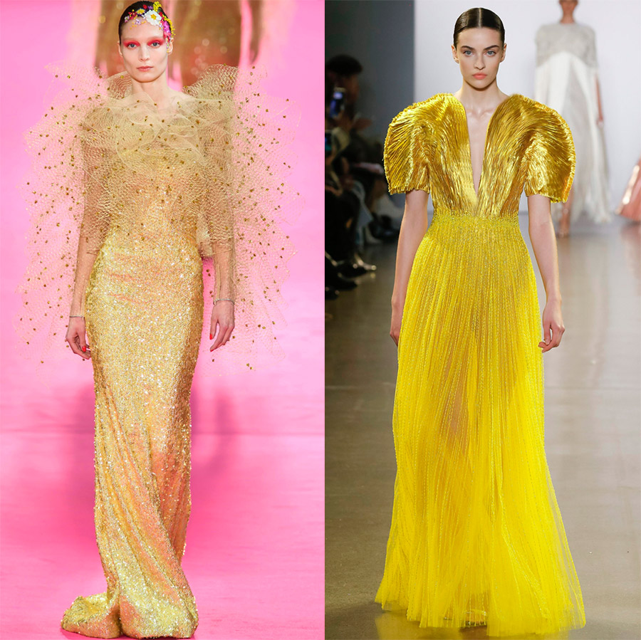 Nuances d'or à la mode