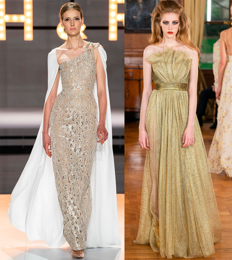 Nuances d'or à la mode