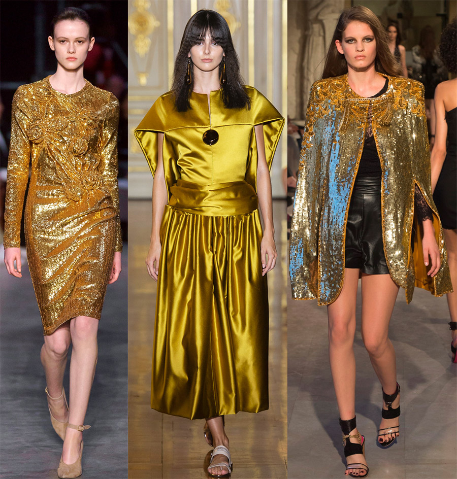 Robes d'or de luxe