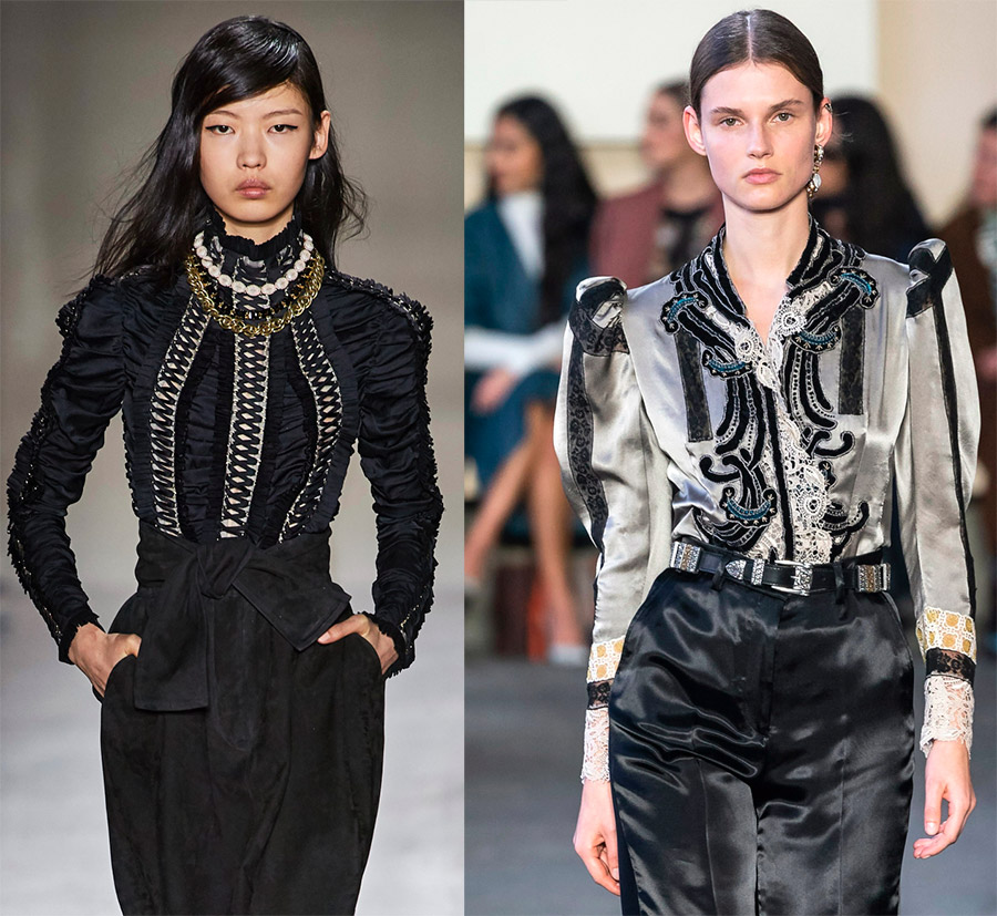 Chemisiers à la mode dans un style romantique