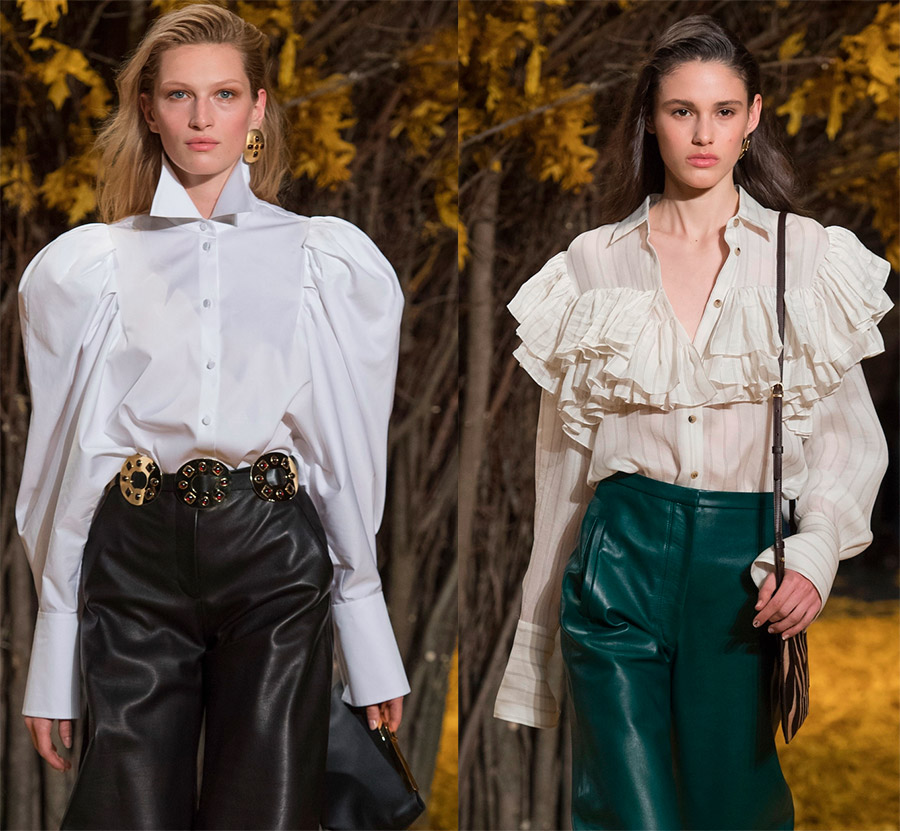 Chemisiers à la mode dans un style romantique