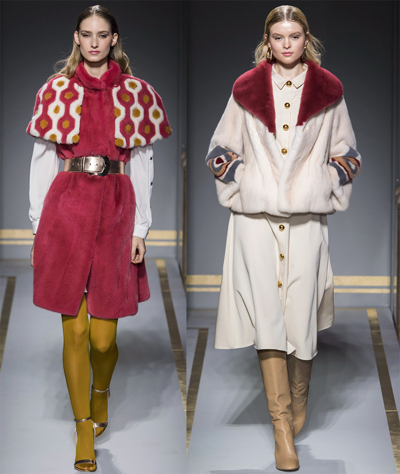 Manteaux de fourrure brillants