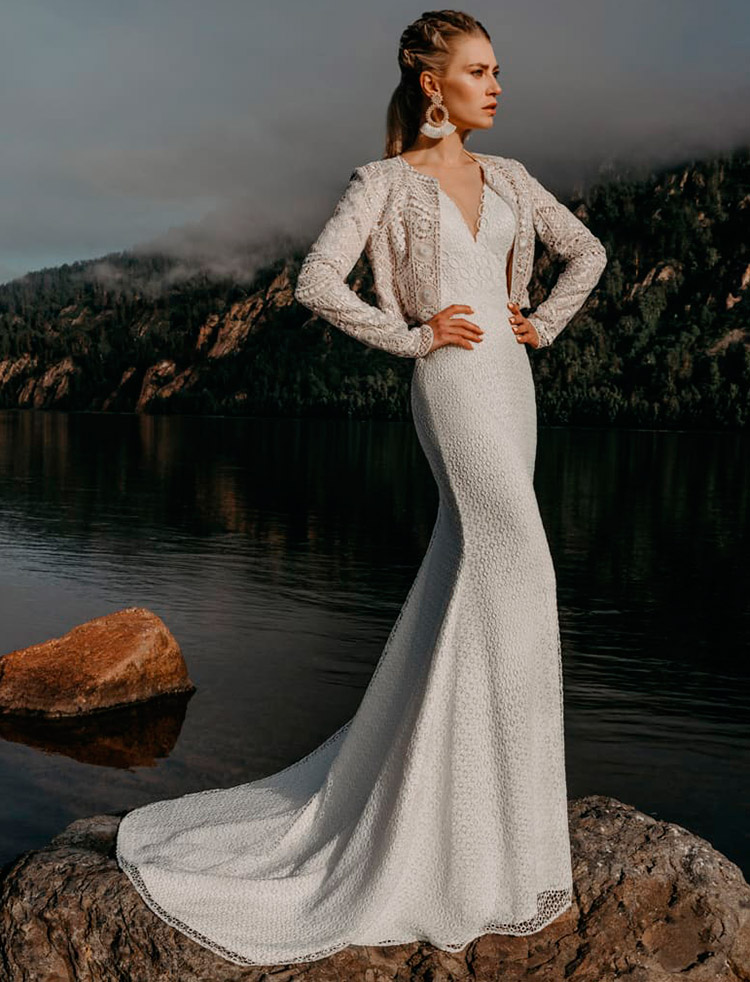 Robe de mariée avec traine