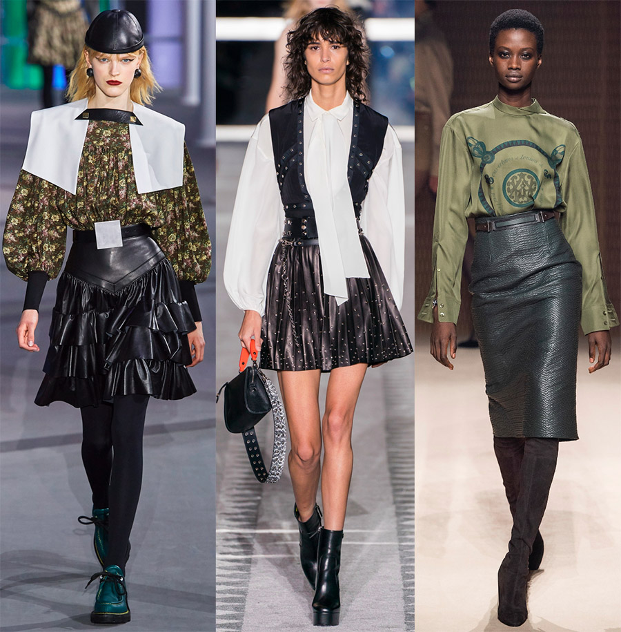 Jupes en cuir à la mode