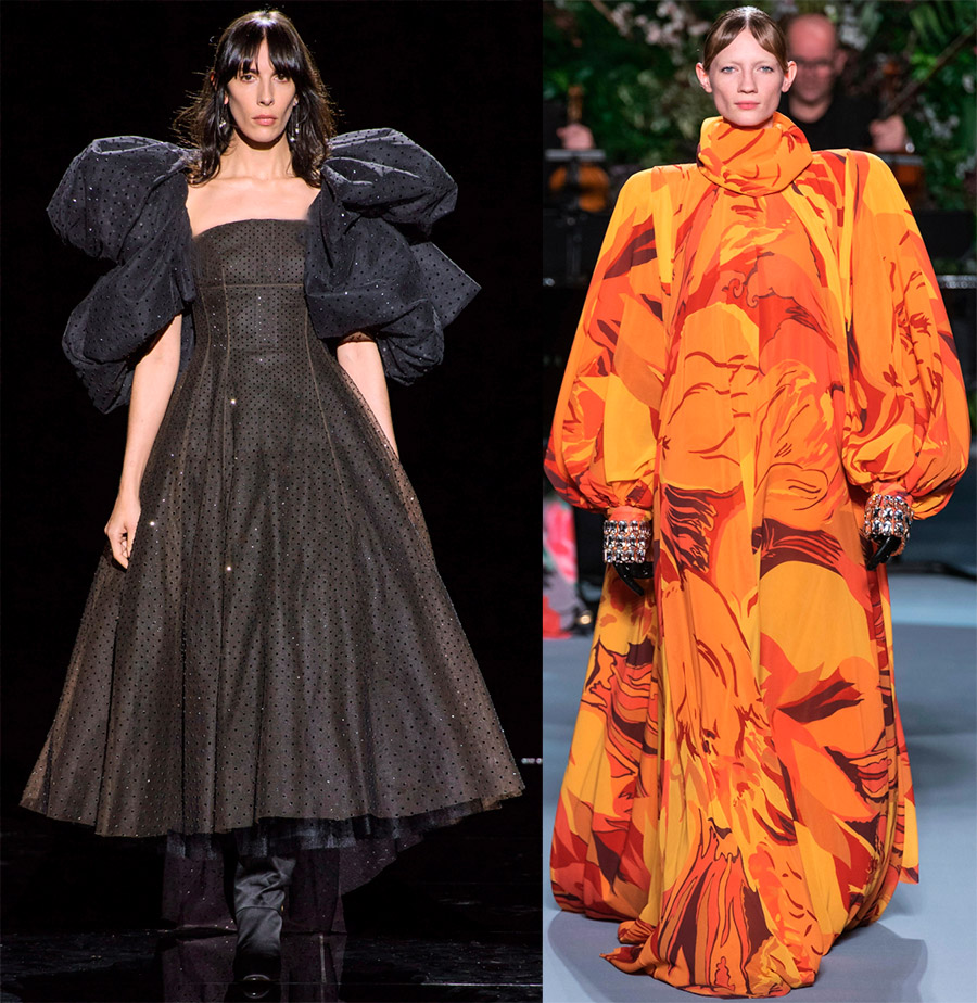 Manches bouffantes à la mode