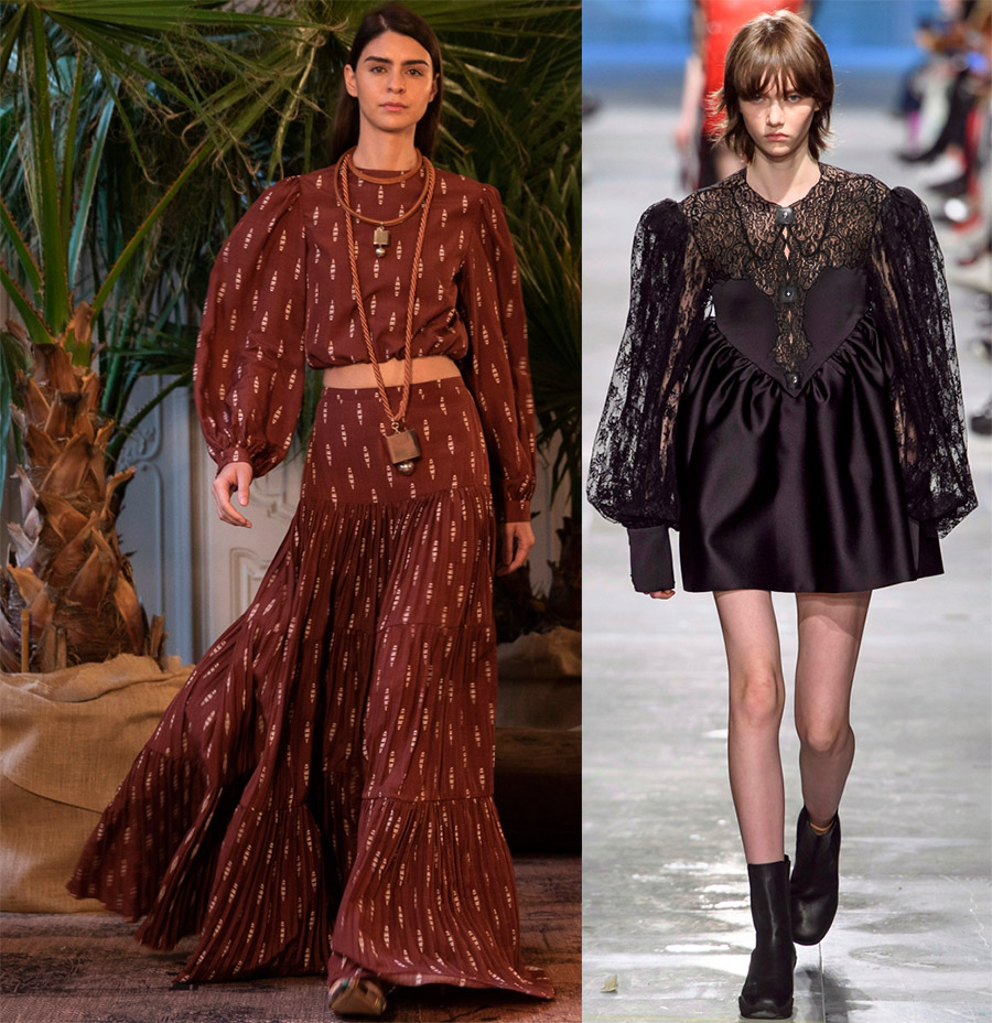 Robes à manches bouffantes