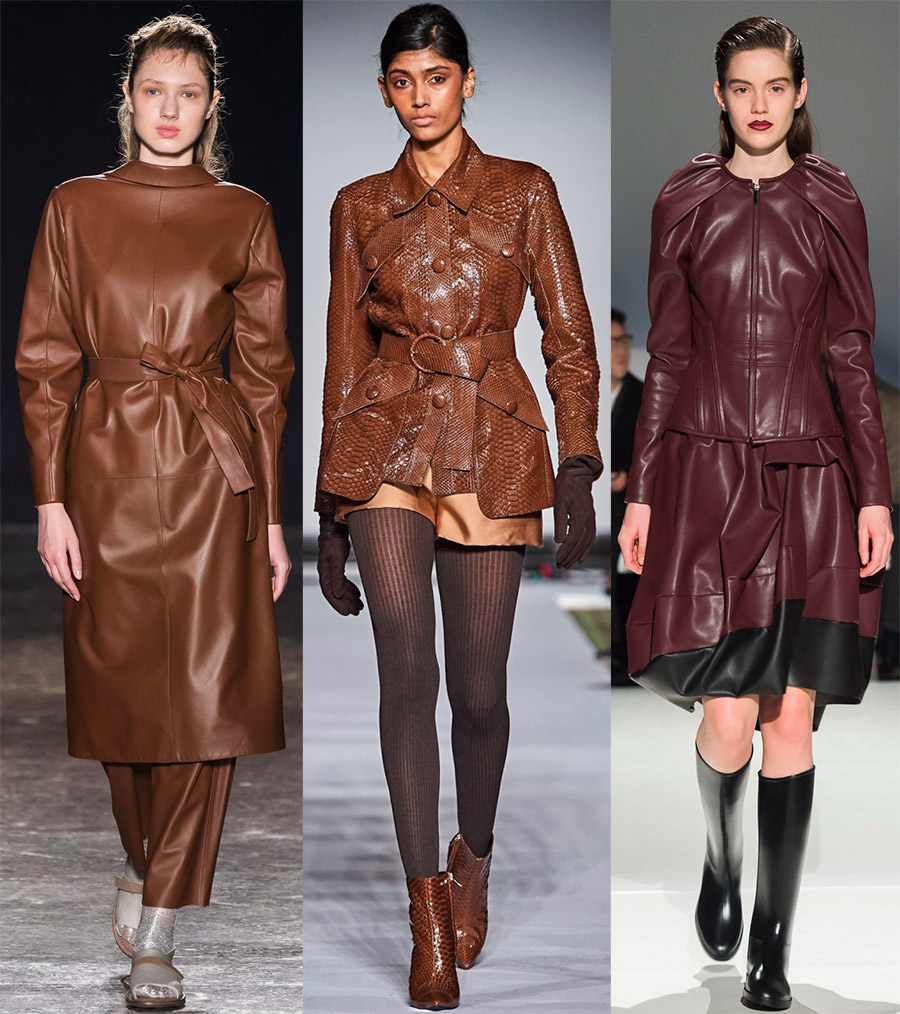 Vêtements en cuir à la mode