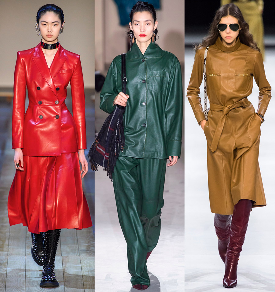 Vêtements en cuir à la mode