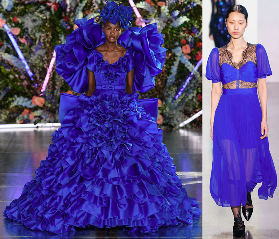 Le bleu dans les vêtements