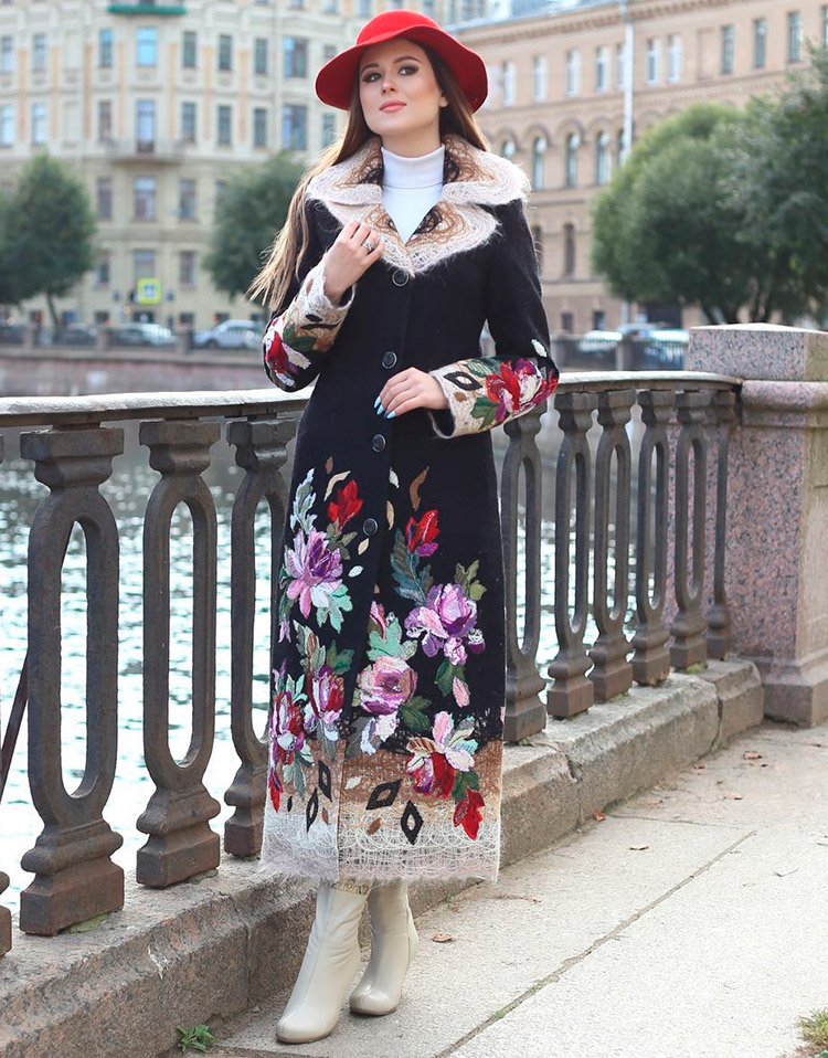 Manteau femme tendance en laine feutrée