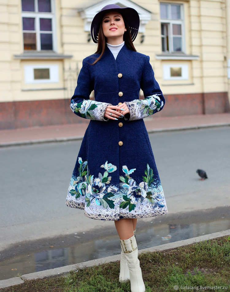 manteau en laine feutrée pour femme