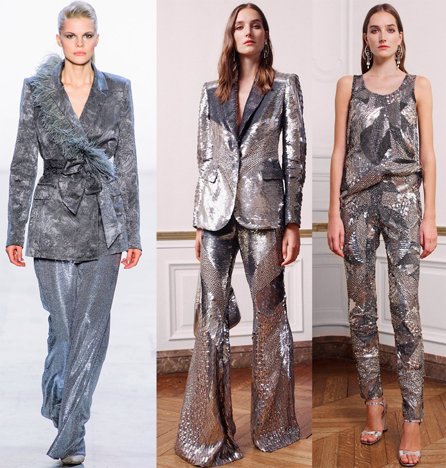 Costume pantalon pour le Nouvel An - images à la mode et élégantes