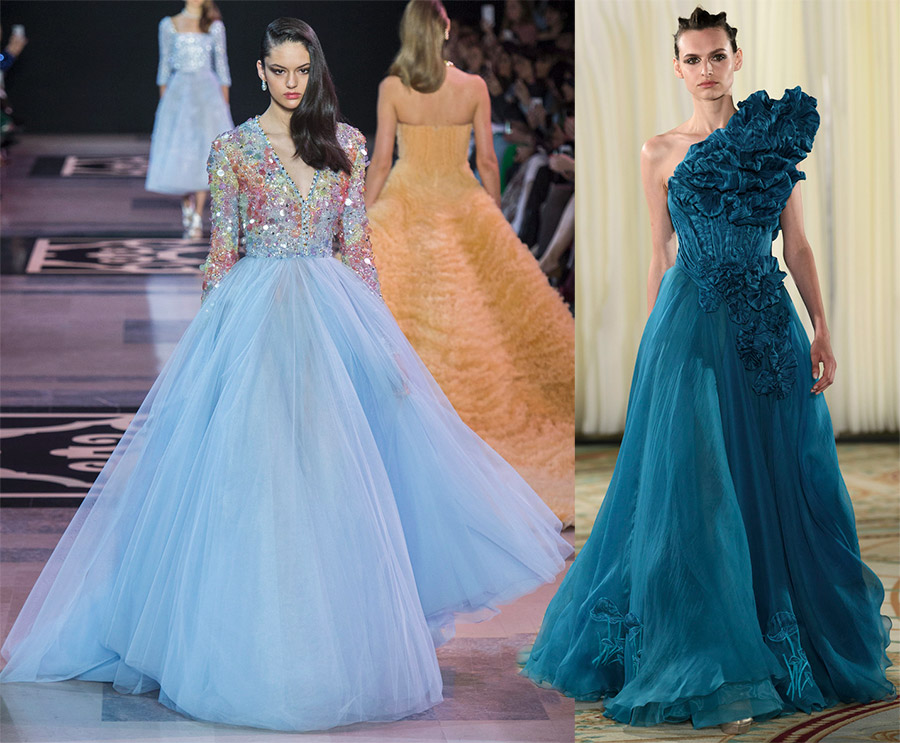 Longues robes de bal luxuriantes