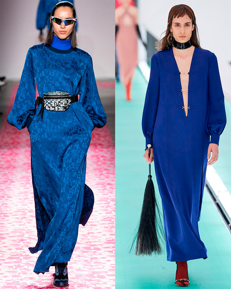 Robes longues bleues