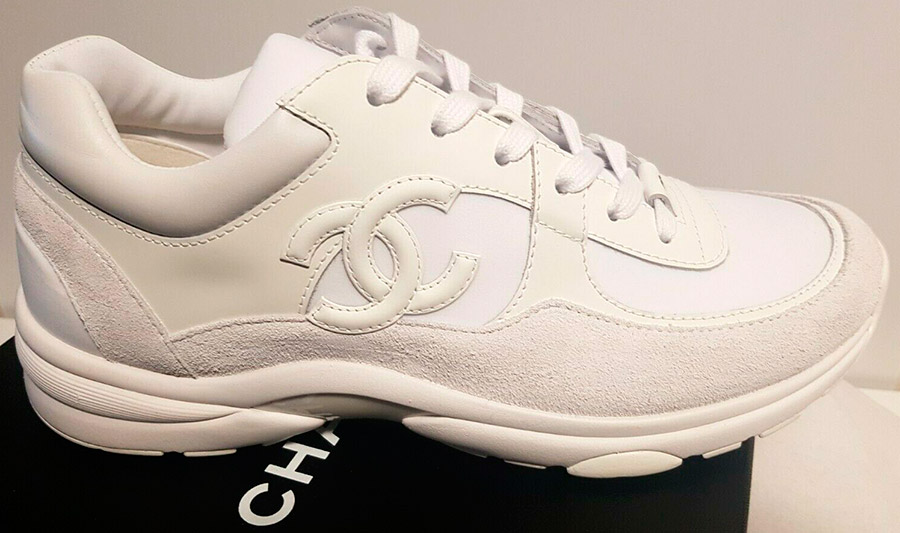 Baskets blanches en hiver