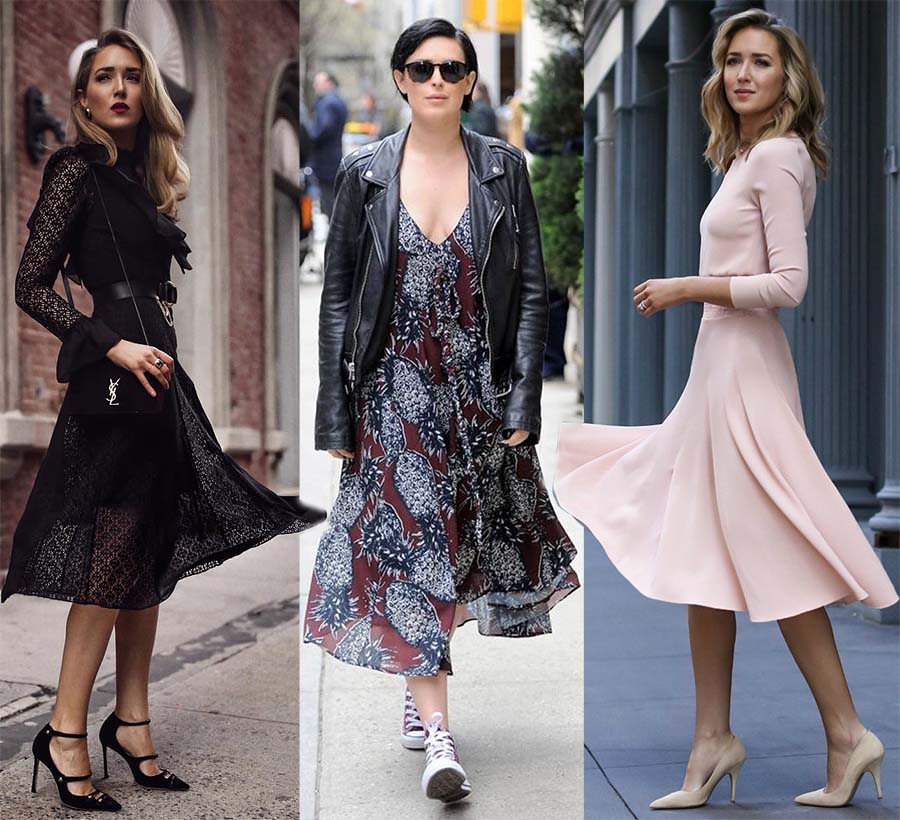 Look avec une robe pour l'intersaison