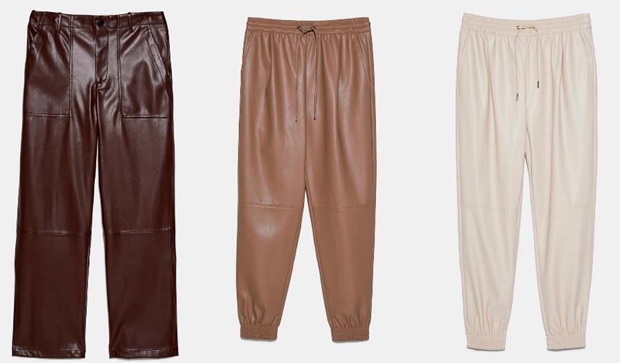 Pantalon à la mode en éco-cuir