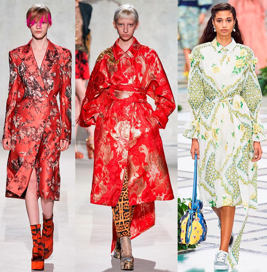 Imprimés floraux dans les vêtements