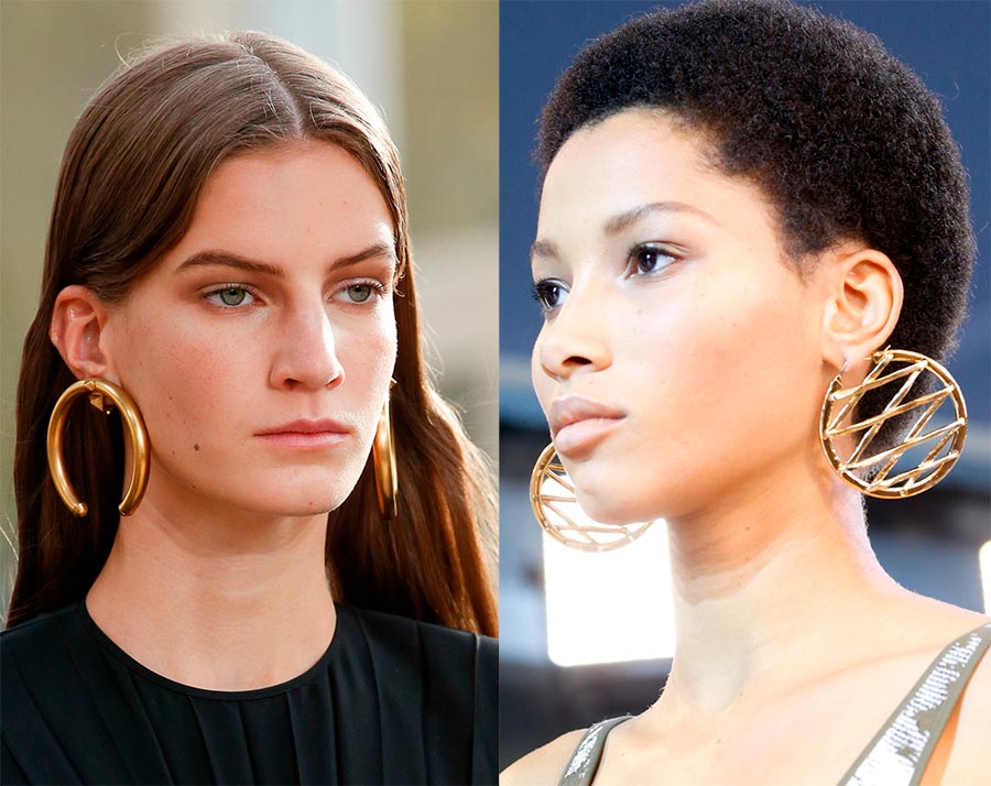 Boucles d'oreilles grandes créoles