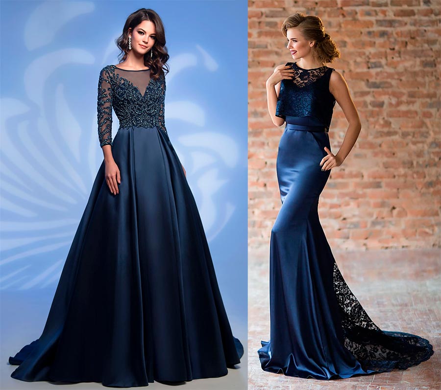 Robe bleue pour le soir