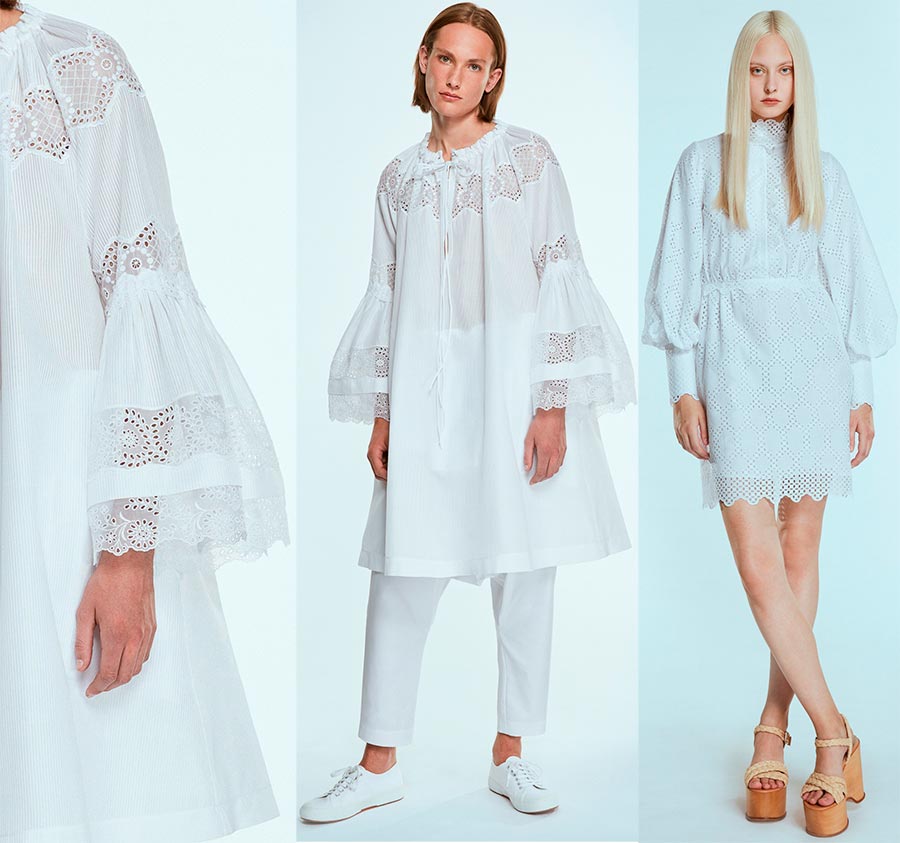Robe blanche avec broderie