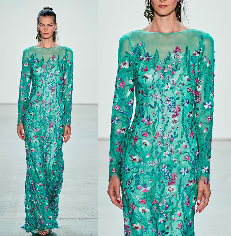 Robes à la mode avec broderie