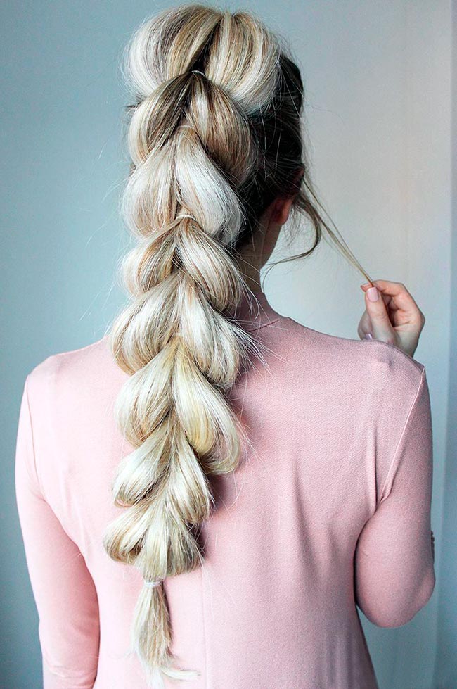 Tresse cheveux longs