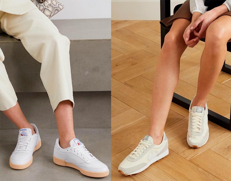 Chaussures de course blanches