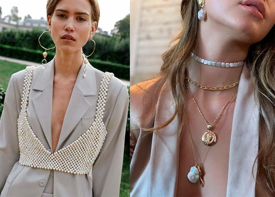 Bijoux avec des perles