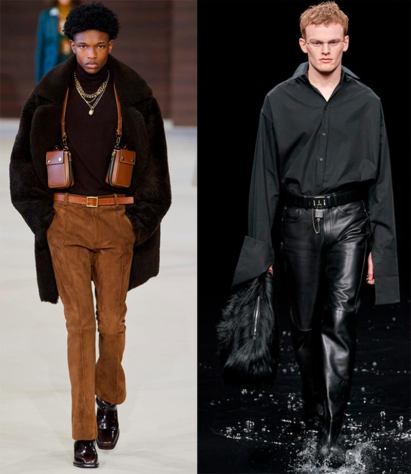 Pantalon en cuir pour hommes