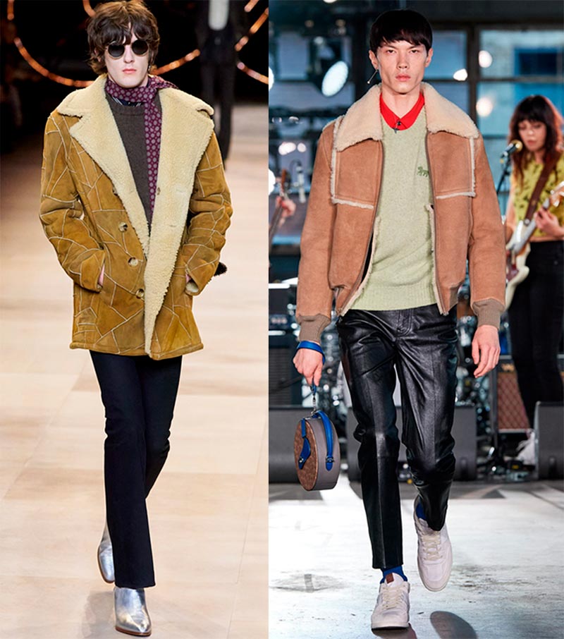 Manteaux en peau de mouton pour hommes