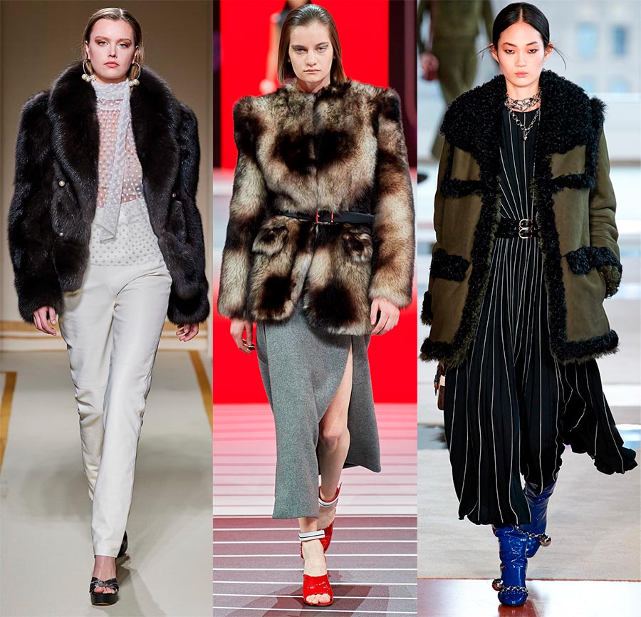 Manteaux de fourrure courts à la mode