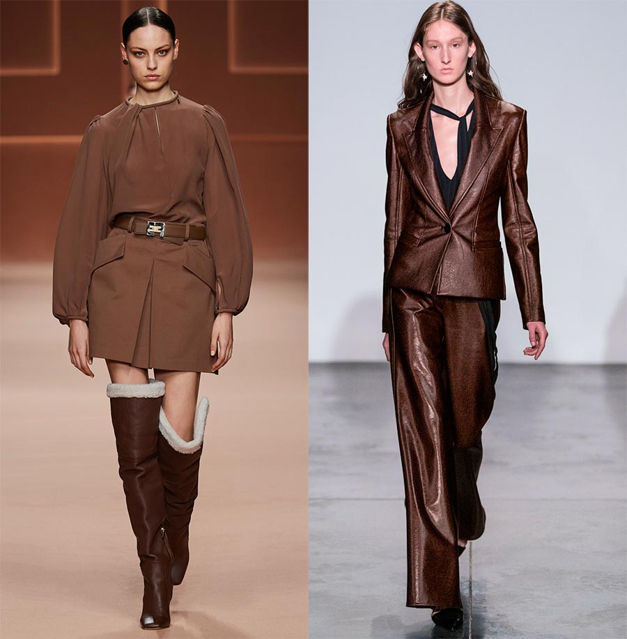 Nuances de chocolat dans les vêtements