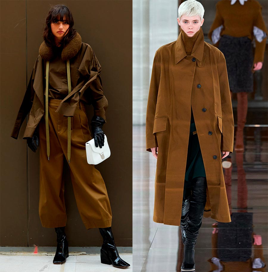 Nuances de chocolat dans les vêtements