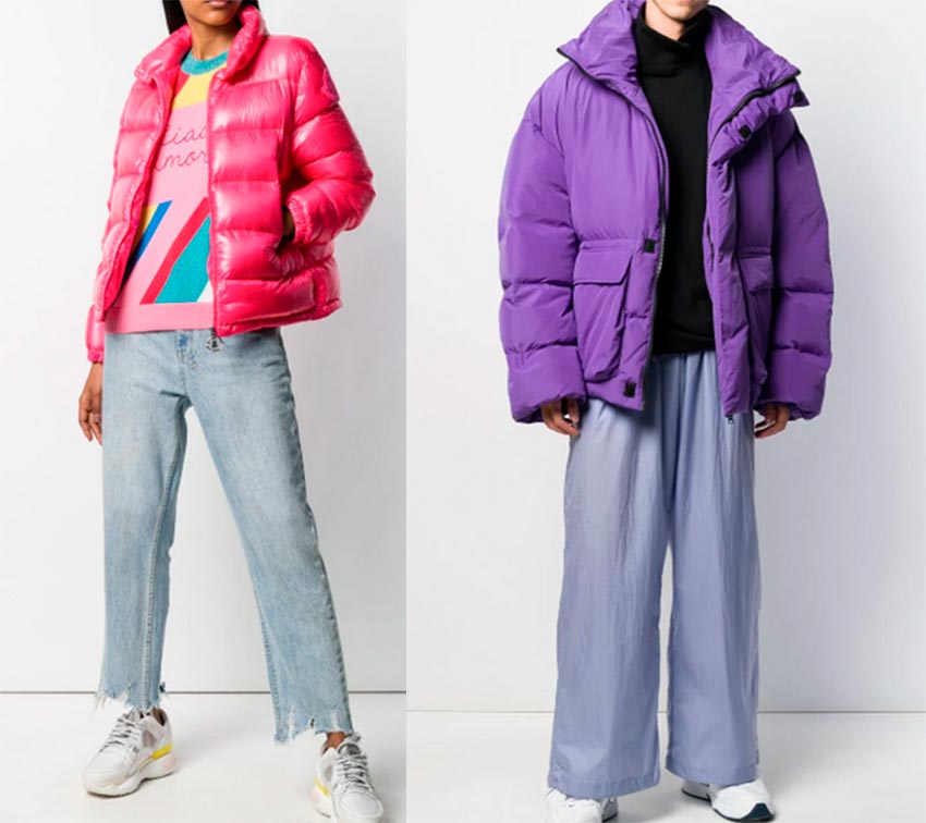 Doudounes brillantes pour femmes