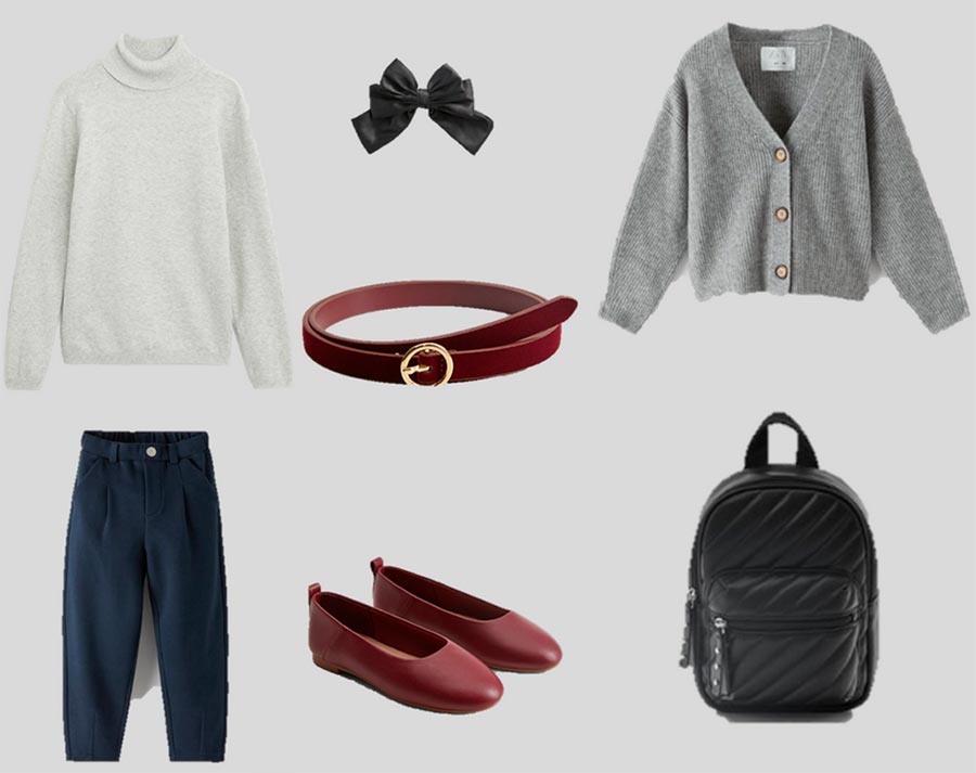 garde-robe d'école pour les filles