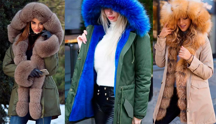 Parkas avec fourrure volumineuse