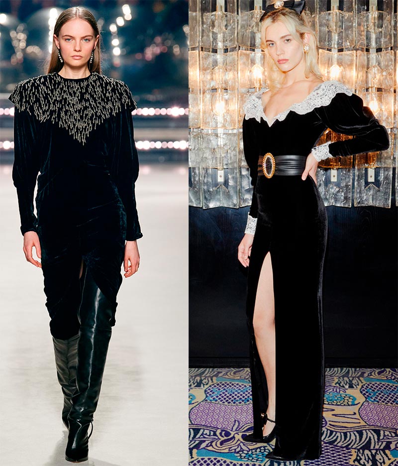 Robe en velours à la mode