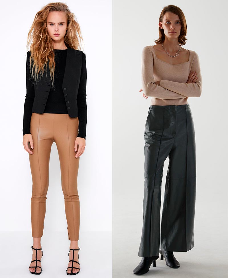 Pantalon en cuir à la mode