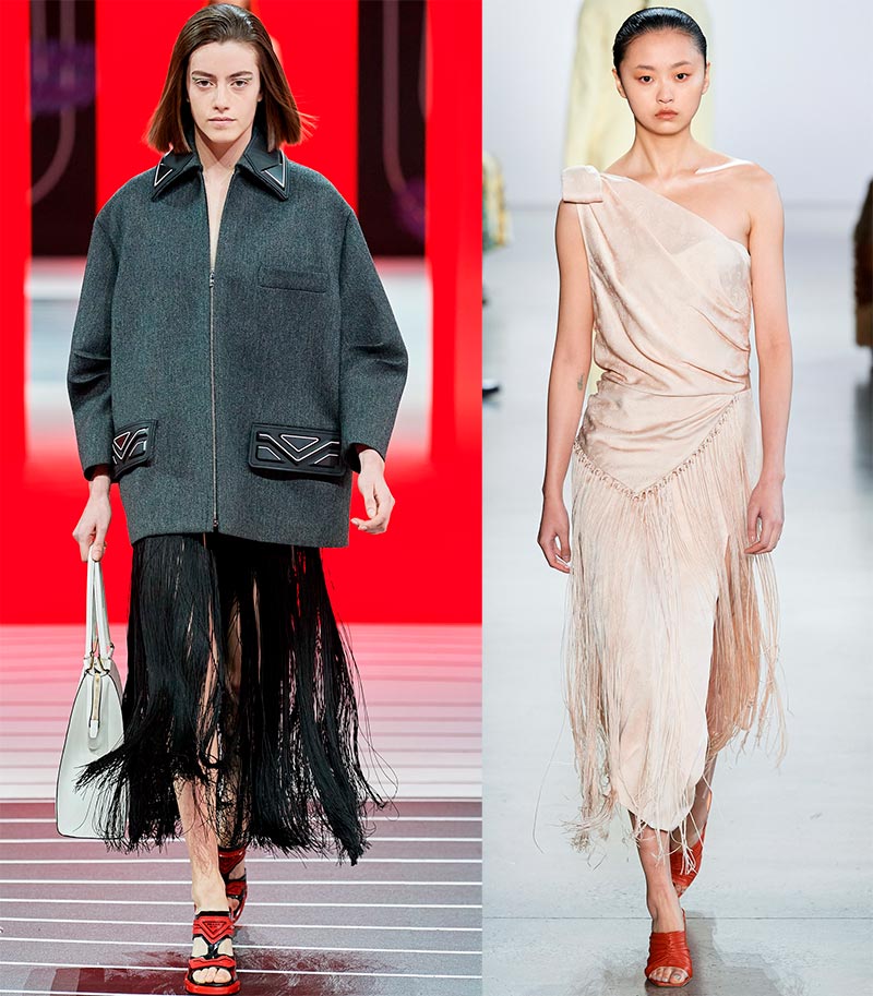 Vêtements de mode à franges