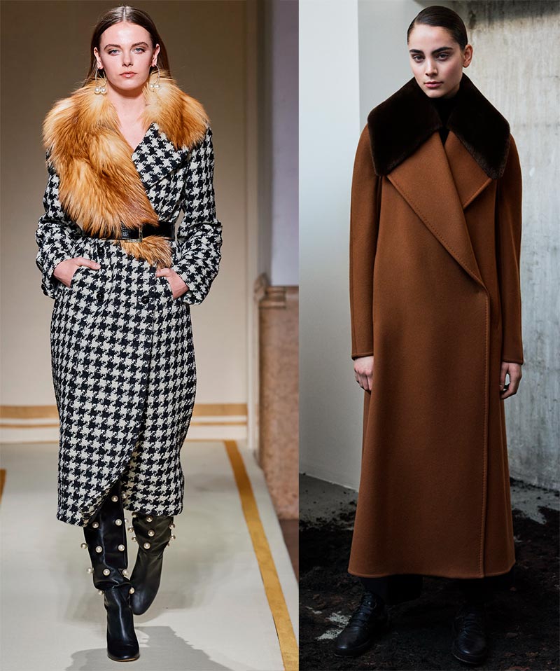 Manteau col fourrure